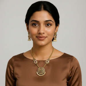 18K Gold Plated Number Pendant Chain Necklace-Casual Geometric Style - Product Image 1