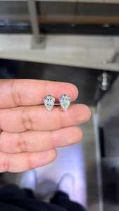 Pendientes de Diamante con Corte de Pera, Engaste de Garra, Clásicos, Unisex, con Cierre de Rosca - Product Image 6