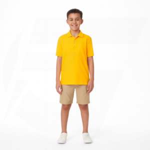 Camiseta Polo Pique de Verano para Niños con Logotipo Personalizado y Diseño Sencillo, Uniforme Escolar Infantil Hecho en Pakistán - Product Image 3