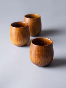 Wooden Wine Glass Handcrafted Olive Wood Drinking Cup Eco Friendly <b>Drinkware</b> for Home Party - Product Image 6