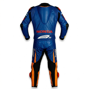 Combinaison de moto Miguel Oliveira Racing MotoCP en cuir de vachette et de kangourou de 1,3 mm, armure CE - Product Image 2