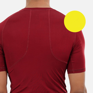 T-shirt de fitness pour homme à compression personnalisée de haute qualité, séchage rapide, design vierge pour la gym avec motif uni - Product Image 3