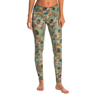 กางเกงเลกกิ้งกีฬาคุณภาพสูง พิมพ์ลายแบบซับลิเมชั่น สีตามสั่ง สำหรับผู้หญิง ออกกำลังกาย ฟิตเนส ชุดออกกำลังกายพิมพ์ลายซับลิเมชั่น กางเกงโยคะ - Product Image 1