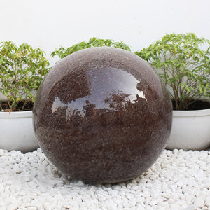 Boules en céramique pour décorations de jardin, finition naturelle, décoration extérieure, style traditionnel, ensemble de formes rondes autoportantes - Product Image 4