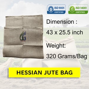 ถุงกาแฟป่านจู๊ตเกรดอาหารใหม่ ขนาด 43x25.5 นิ้ว น้ำหนัก 320 กรัม บรรจุภัณฑ์ผ้ากระสอบป่านจู๊ต ผลิตโดยกู๊ดแมน โกลบอล บังกลาเทศ - Product Image 2
