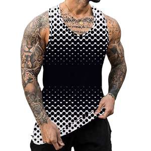 Camiseta deportiva sin mangas para hombre, 100% poliéster, sublimada, para fitness, gimnasio, entrenamiento, playa. - Product Image 4