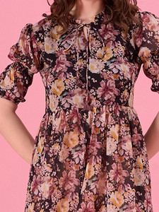 Robe Courte Florale Col Mandarin Été 2026 – Tendance Sexy Européenne et Américaine – Vêtements Midi pour Femmes - Product Image 2