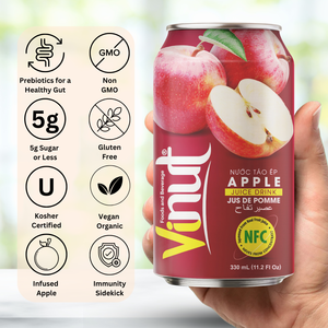 Vente en gros au meilleur prix de boisson de jus de pomme 330ml (11.1 floz) échantillon gratuit d'usine du Vietnam et conception, marque privée, (OEM,ODM) - Product Image 3