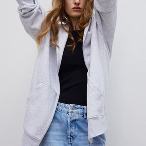 เสื้อฮู้ดผู้หญิงสีขาวลำลอง ผ้าฝ้ายฟลีซ แขนยาว เสื้อฮู้ดผู้หญิงแบบหนา - Product Image 6