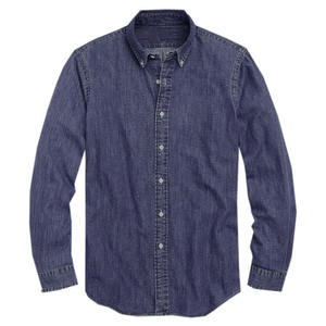 Chemise en jean pour homme, style authentique, impression privée, manches longues, look workwear robuste, matière durable, coupe confortable pour hommes - Product Image 1