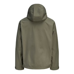 Chaqueta Cortavientos Impermeable con Capucha para Hombre, Color Verde Oliva, Ropa Deportiva Informal para Exteriores, Corte Regular, Cierre de Cremallera - Product Image 2