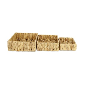 Kitchen countertop water hyacinth storage organizer <b>basket</b> handweaving cabinet organizer <b>baskets</b> - Product Image 2
