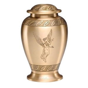 Engrave Leaf Band Cremation Urn Top Quality Funeral Ceremony Gift Urns Funerary Supplies Adults <b>Ashes</b> <b>Keepsake</b> Urns And Jars - Product Image 2