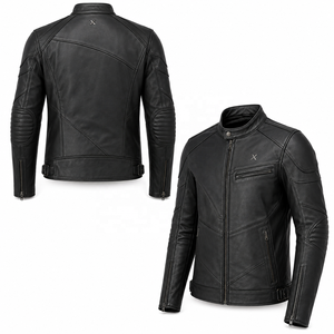 แจ็คเก็ตมอเตอร์ไซค์หนังสไตล์ร่วมสมัย |   สีดำ สีน้ำตาล สีน้ำเงิน |   ผู้ผลิต OEM ODM |   คุณภาพการออกแบบระดับพรีเมียม |   ชุดแข่งรถ - Product Image 2