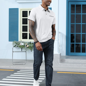 Camisetas Polo Modernas para Hombre, Diseño de Patrón Sólido, Estilo Único, Ropa de Verano de Alta Calidad para Exteriores y Uso Diario - Product Image 6