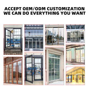 Intérieur en cuivre de sécurité de qualité commerciale au design moderne Caractéristiques antirouille de qualité supérieure <span class=keywords><strong>Porte</strong></span> double en verre avec cadre en laiton solide - Product Image 6