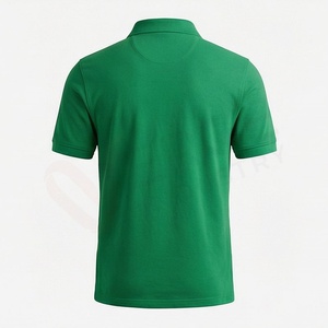 Men's <b>Navy</b> <b>Blue</b> Short Sleeve 100% Polyester Pique for <b>Shirt</b> Casual Breathable Anti-Wrinkle Regular Fit Solid Knitted Design - Product Image 2
