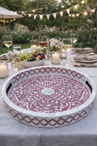 Bandeja geométrica con incrustaciones de nácar - Product Image 6