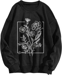 Women's Casual Oversized Pattern Printed Sweatshirt Crewneck Breathable Woven Winter Clothing Front Logo Autumn/Winter Wholesale - Product Image 2