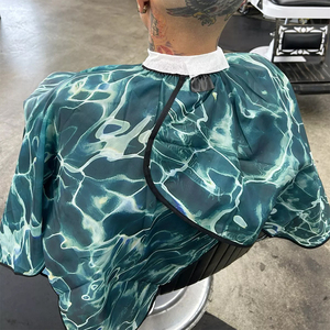 Capas de Barbero Unisex Extra Largas de Tela Impermeable 100% Poliéster, Delantal de Peluquería de Tela de Punto Suave Extra Largo - Product Image 3