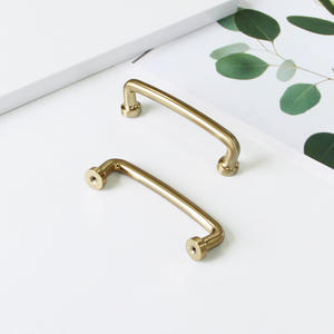 Trending Product Minimalist Zinc Alloy Cabinet Handle Brushed <b>Gold</b> U-Shape <b>Pull</b> for Kitchen Bathroom and Nightstands Hardware - Product Image 2
