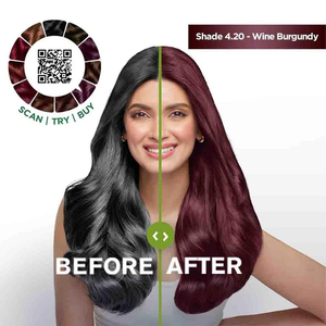 Crema colorante para el cabello color vino burdeos para un fácil cuidado del cabello en casa. La coloración ayuda a lograr un color profundo y rico y un aspecto suave y uniforme. - Product Image 2
