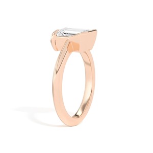 Anillo de Oro Sólido de 14K con Diamante Corte Pera y Bisel Inclinado, Certificado por IGI, para Boda, Compromiso, Aniversario, Regalo, Fiesta - Product Image 4