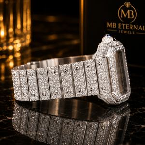 นาฬิกาหรู MB ETERNAL JEWELS ประดับเพชร ตัวเรือนทรงเหลี่ยม 41 มม. กระจกแซฟไฟร์ หน้าปัดอนาล็อก ตัวเลขโรมัน ระบบควอตซ์ - Product Image 3