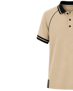 Camiseta Polo Personalizada para Hombre en Beige y Negro, Ropa Deportiva Informal, Transpirable, de Manga Corta, Mezcla de Algodón, para Golf - Product Image 3