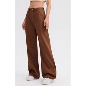Jean en denim marron large et tendance pour femme, taille haute de luxe, écologique, durable, style urbain, tailles 26-40 - Product Image 4