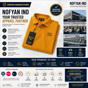 ผู้ผลิตเสื้อโปโลแบบกำหนดเอง รับผลิตแบบ OEM ODM |   เสื้อโปโลผ้าคอตตอนปิเก้แบรนด์ส่วนตัว |   ผู้ผลิตและจำหน่ายเสื้อผ้า MOQ ต่ำ - Product Image 6
