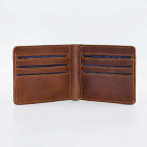 2026 New Custom Logo Hot Sale Vintage Leather <b>Wallets</b> Water Resistant Genuine Leather Short Section Pocket <b>Wallet</b> for Men's - Product Image 4