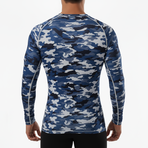 Oem Custom Logo <b>Compression</b> <b>shirt</b> Quick Dry Fabric UPF 50 Solid Color Long Sleeve <b>Shirts</b> Tops <b>Men</b> Rash Guard - Product Image 3
