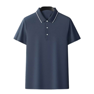 Polos de hombre de manga corta, tejidos, sólidos, transpirables, de corte clásico, ropa deportiva informal, polos de piqué 100% algodón para hombre - Product Image 5