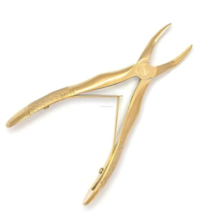Juego de Pinzas de Extracción Dental Pediátricas Chapadas en Oro, Instrumentos Quirúrgicos de Acero Inoxidable, Proveedor Mayorista - Product Image 2