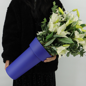 Boughpot de sol en plastique de campagne durable et réutilisable bon marché, décoration de baril de plante artificielle ronde et portable <span class=keywords><strong>pour</strong></span> intérieur et extérieur - Product Image 4