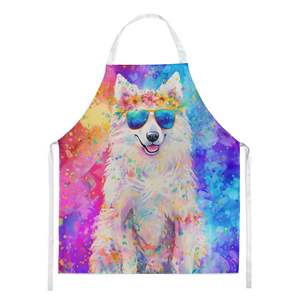 Samoyed Hippie Dawg Unisex Adult <b>Apron</b> Multicolor Large Kitchen <b>Cooking</b> Baking Crafts Gardening Server for <b>Men</b> and Women - Product Image 1