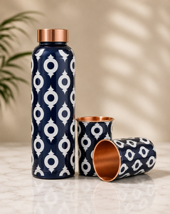 Bouteille d'eau en cuivre pur imprimée, idéale pour les cadeaux, l'hôtellerie, la vente au détail et les marchés de gros, cette bouteille de qualité export. - Product Image 5