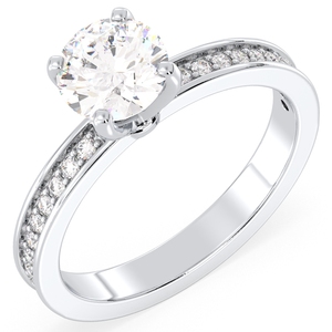 Bague REYES personnalisable en argent sterling 925 plaqué or 14 carats avec moissanite certifiée GRA, cadeau de fiançailles ou de mariage, bijoux fins - Product Image 2