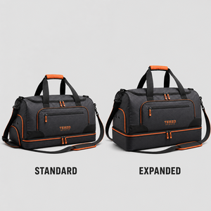 Sac de voyage extensible léger de haute qualité avec logo personnalisé, compartiment à chaussures, résistant à l'eau, sac de sport - Product Image 4