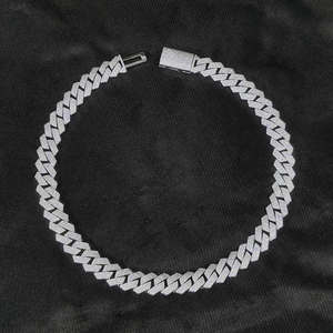 Luxury <b>Iced</b> <b>Out</b> Link <b>Chain</b> Necklace VVS Moissanite Diamond Hip Hop Jewelry Trendy Party for Men Unisex Premium Statement Style - Product Image 2