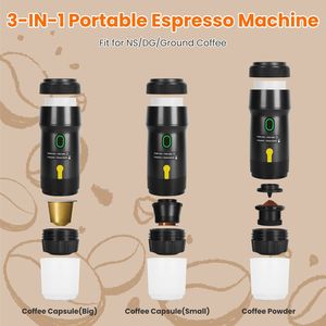 Machine à expresso électrique portable sans fil auto-chauffante pour voiture, avec fonction anti-brûlure à sec, 1 machine à café pour café moulu - Product Image 3