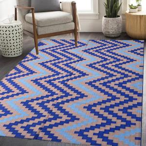 Dhurries indiens traditionnels en coton pour les espaces de maison à thème scandinave Classic Artistic Longwearing 011 - Product Image 1
