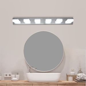 Modern 6-<b>Light</b> Chrome LED <b>Vanity</b> <b>Mirror</b> <b>Light</b> Fixture for Bathrooms and Makeup Tables W1340110610/L2016 Same Product Category - Product Image 4