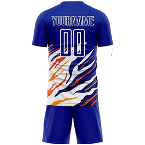 Maillots de football personnalisés de haute qualité imprimés pour club, kit uniforme à manches courtes, personnalisable, anti-humidité, 100 % polyester pour équipe - Product Image 6