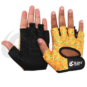 High Class Yellow Sublimation Women's Exercise Neoprene Weight Lifting Gloves High Gym Durable GLOVES City Body Building Gloves - Product Image 1
