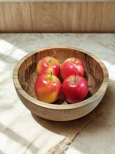 ชามไม้ทำมือ Natural Living Bowl งานฝีมือไม้แบบไม่เคลือบผิว ดีไซน์แบบวาบิซาบิ สำหรับเสิร์ฟอาหาร ของขวัญ ของตกแต่ง - Product Image 4