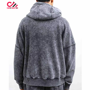 Survêtement Homme Premium de Haute Qualité, Tendance, à Motif Uni, Imprimé Effet Délavé, Streetwear Confortable 100% Coton - Product Image 2