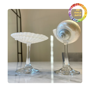 Verre à vin en coquillage, fait main, en coquille naturelle, pour vin, cocktails et décoration de maison de style côtier, vente en gros - Product Image 2
