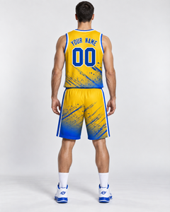 Ensemble de maillots de basket-ball personnalisés, polyester respirant à séchage rapide, uniforme d'équipe, nom et numéro imprimés, kit sportif - Product Image 2